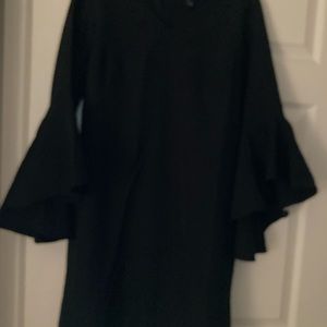 Black dress with bell sleeves worn once